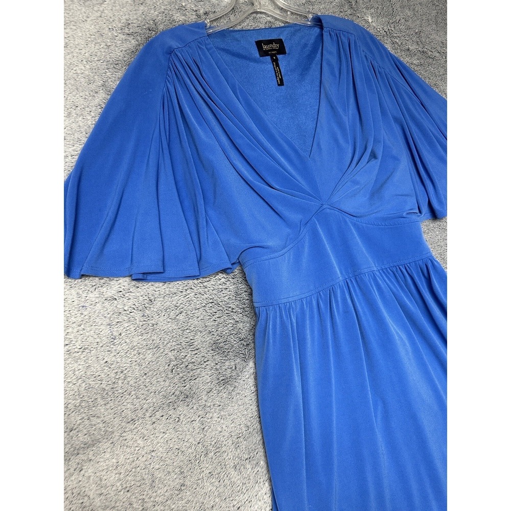 Laundry by Shelli Segal Women‎ Size 8 Flutter Sleeve Blue Casual Fit Flare Dress
